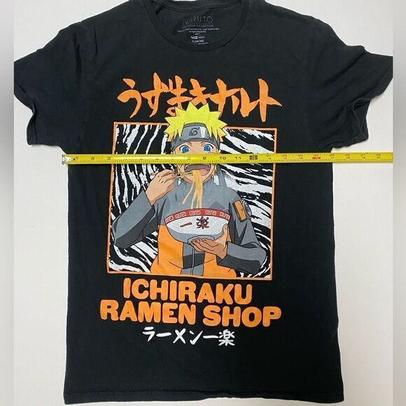 Naruto Shippuden Collection Men’s Black ICHIRAKU RAMEN SHOP graphic shirt - Picture 4 of 8